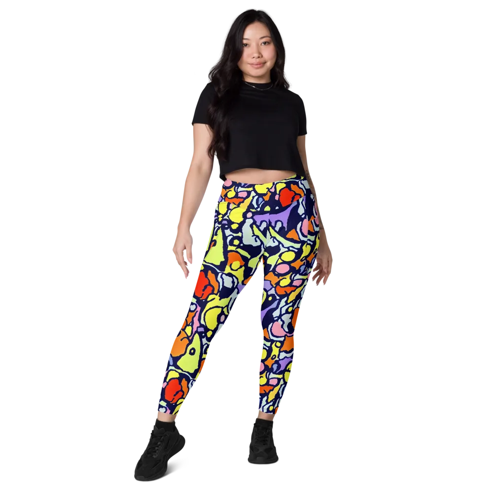 Electric Contour on Leggings with Pockets — Front
