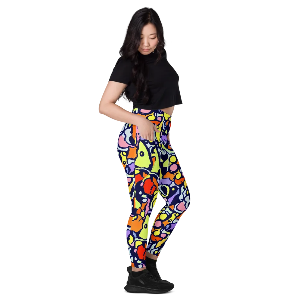 Electric Contour on Leggings with Pockets — Right