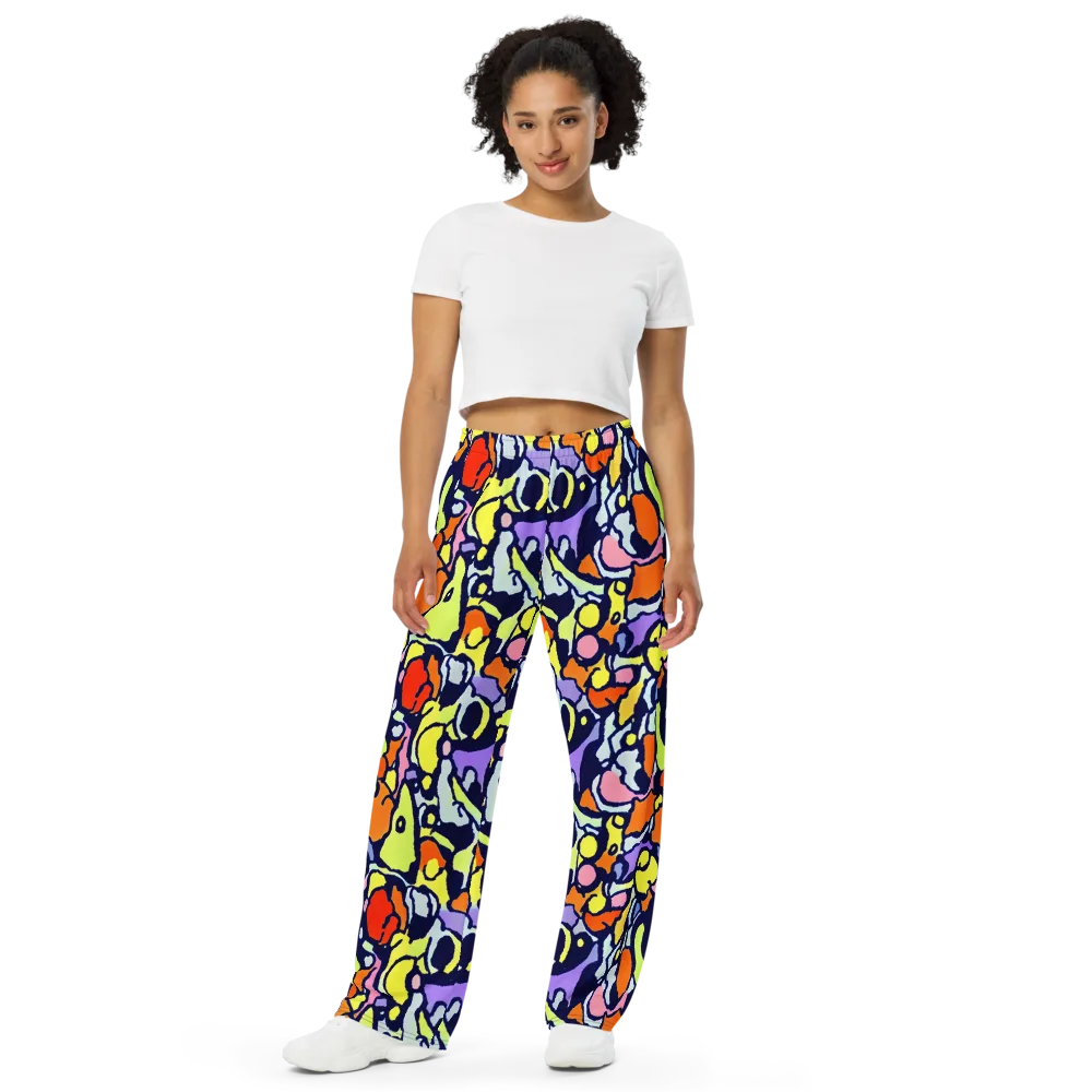 Electric Contour on Wide-Leg Pants — Front