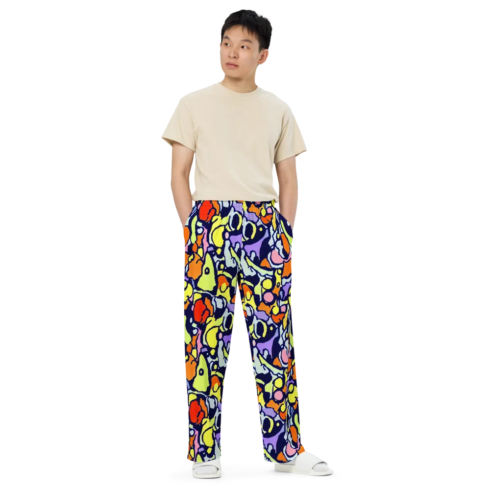 Electric Contour on Wide-Leg Pants — Front