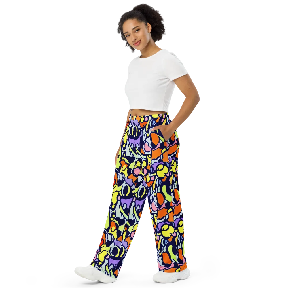 Electric Contour on Wide-Leg Pants — Left Front