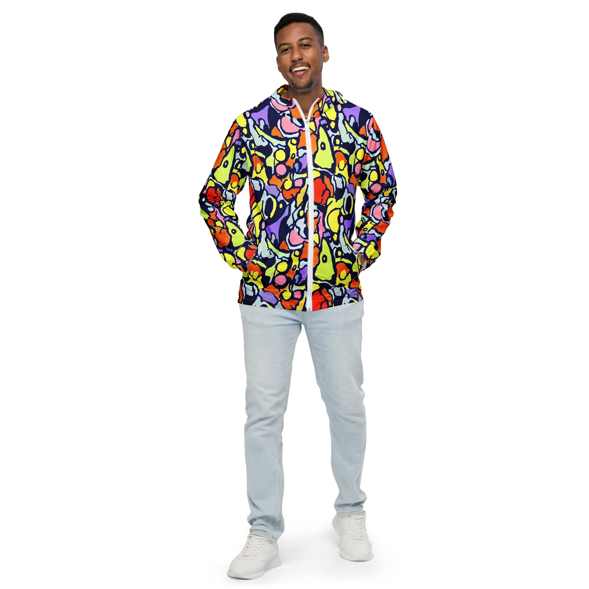 Electric Contour on Men's Windbreaker — Front