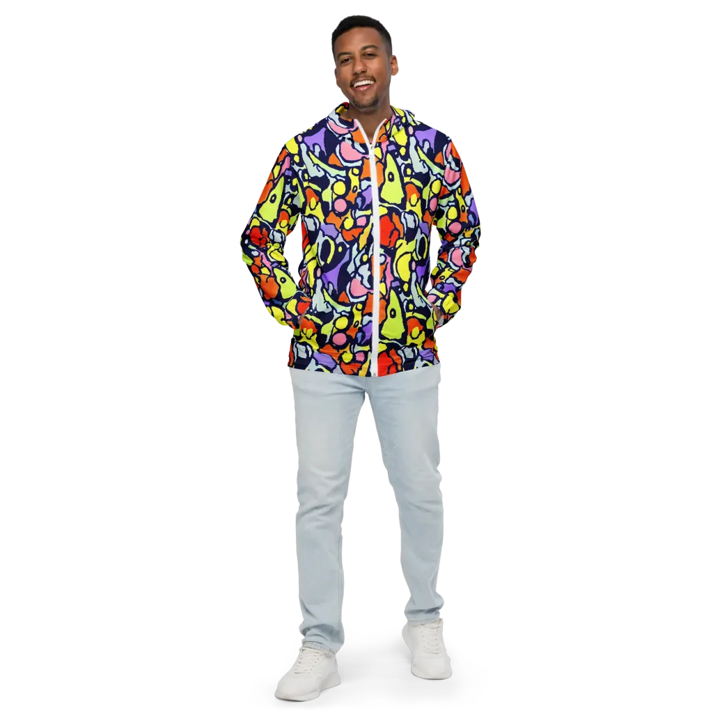 Electric Contour on Men's Windbreaker — Front