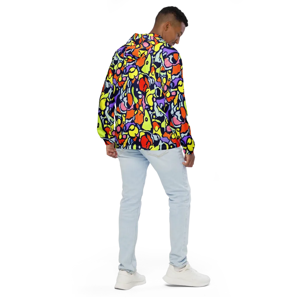 Electric Contour on Men's Windbreaker — Back