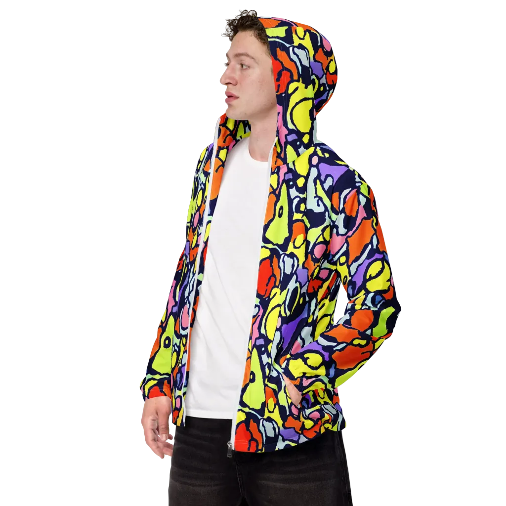 Electric Contour on Men's Windbreaker — Left Front