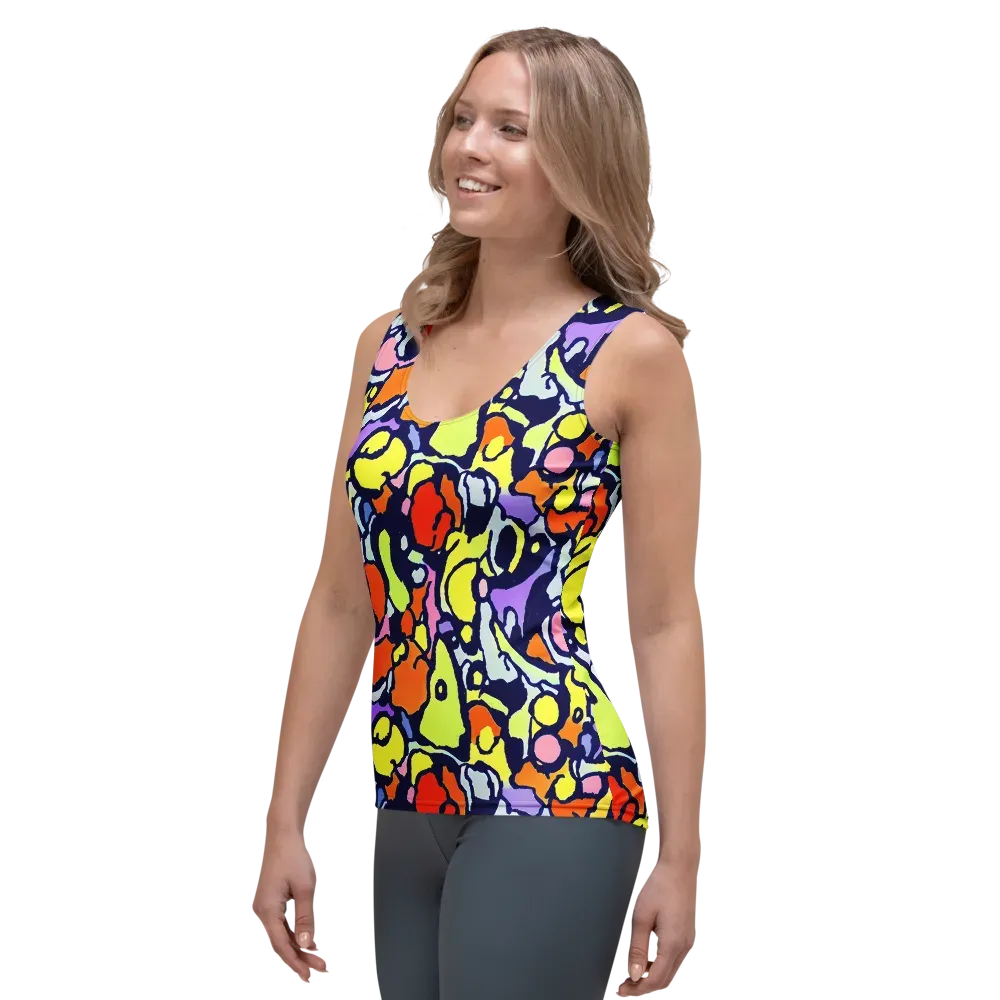 Electric Contour on Women's Tank Top — Left Front