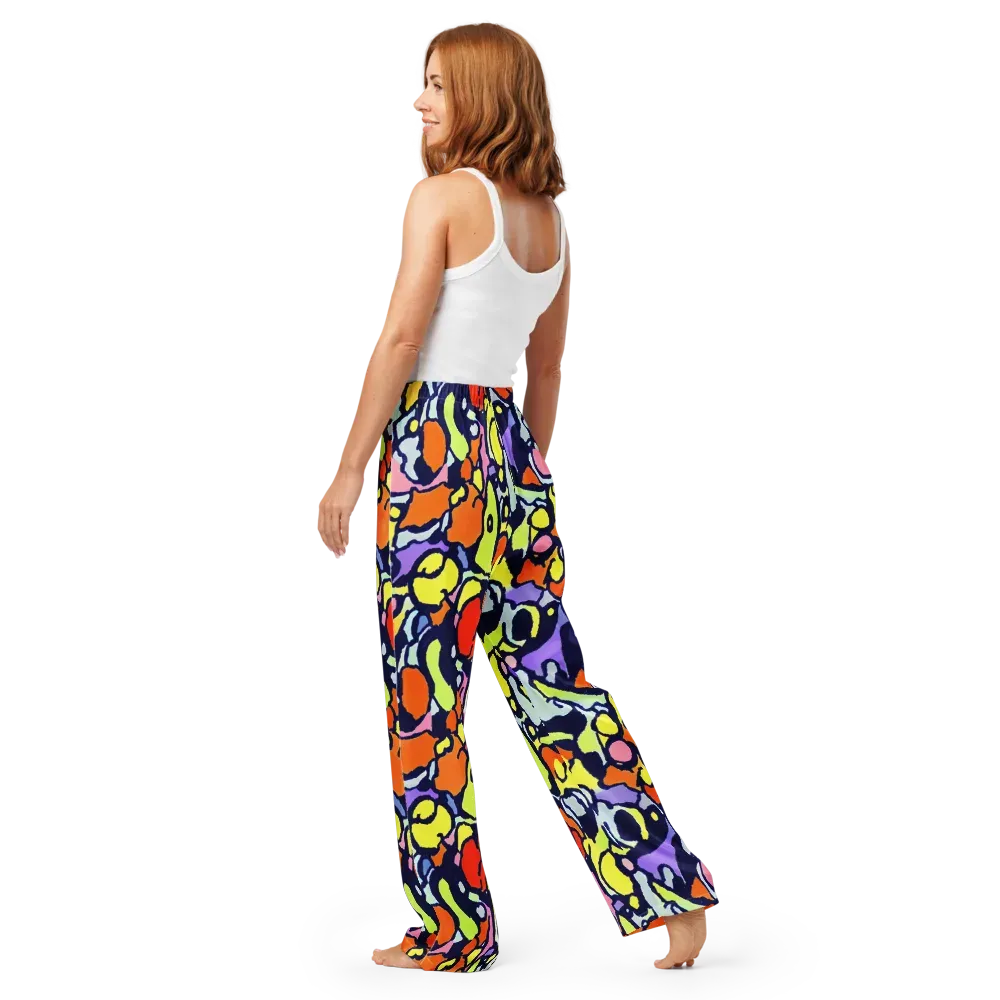 Electric Contour on Women's Pajama Pants — Back