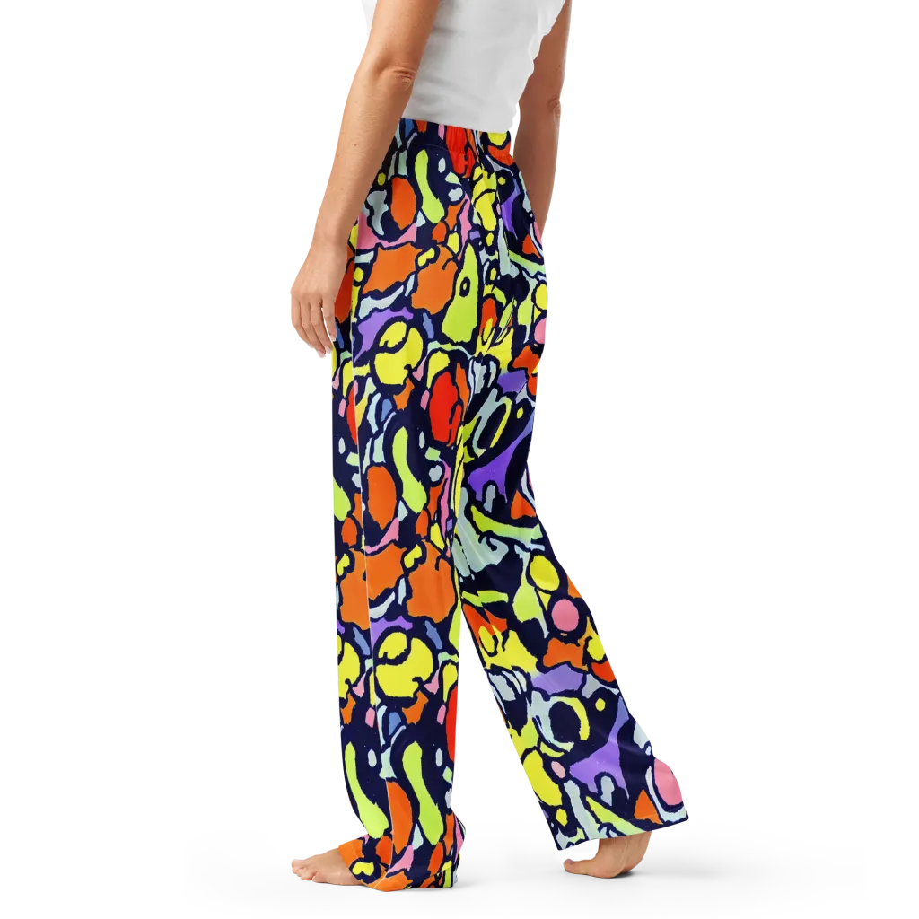 Electric Contour on Women's Pajama Pants — Left