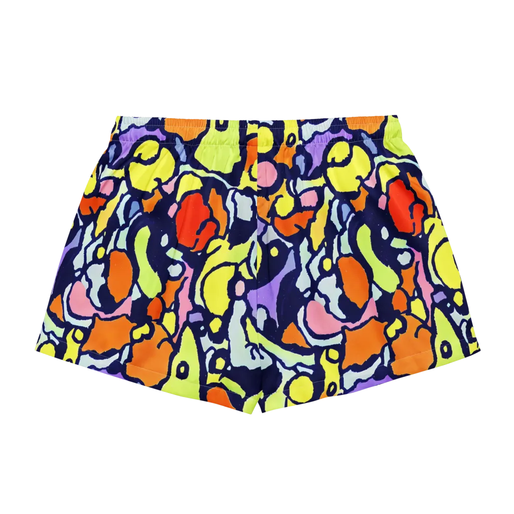 Electric Contour on Women's Pajama Shorts — Back