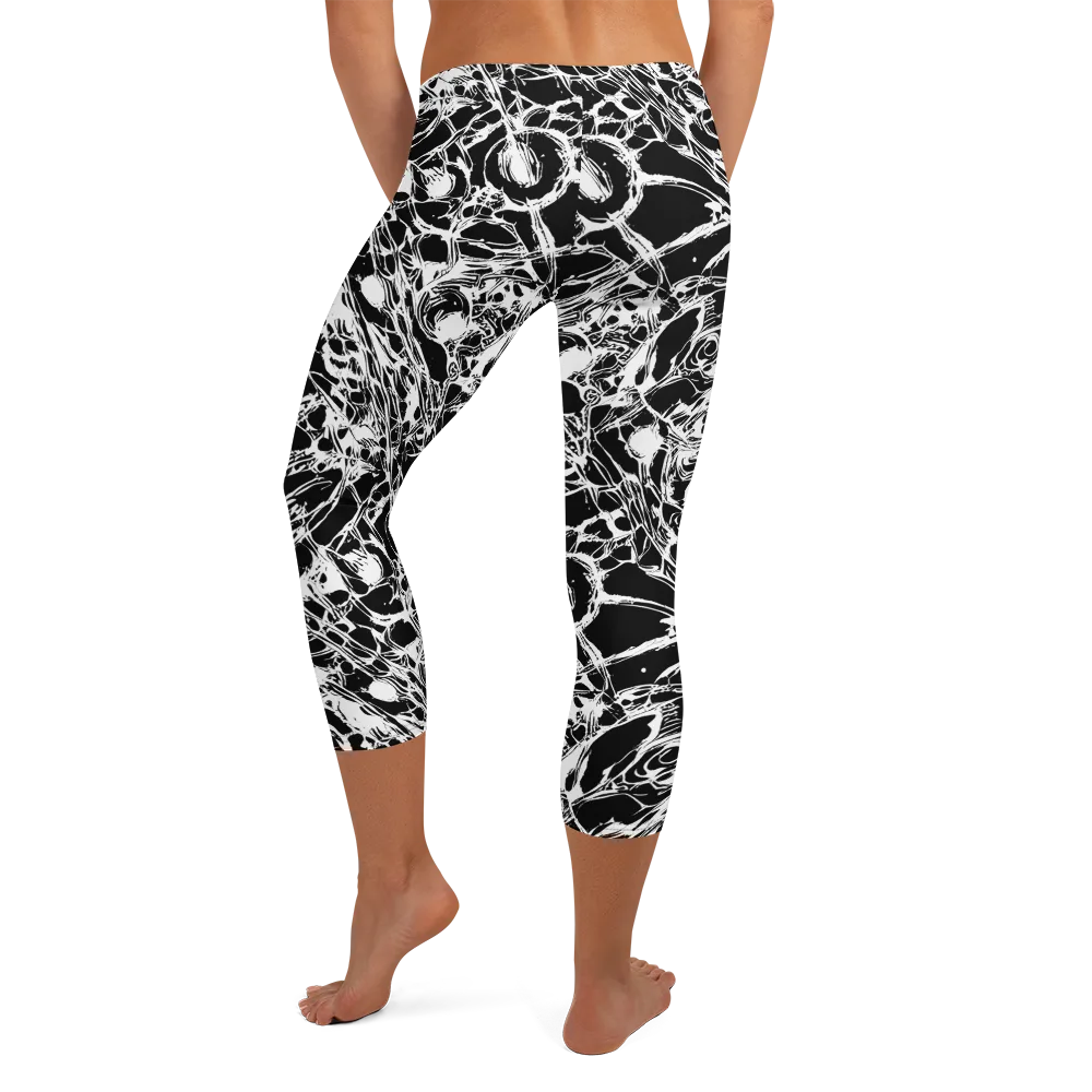 Ravenous Lines on Capri Leggings — Back