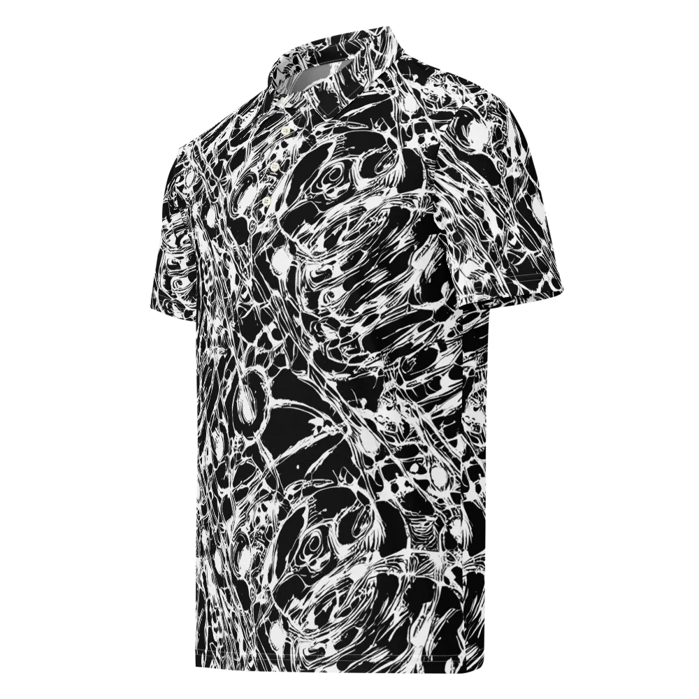 Ravenous Lines on Men's Slim Fit Polo Shirt — Left Front