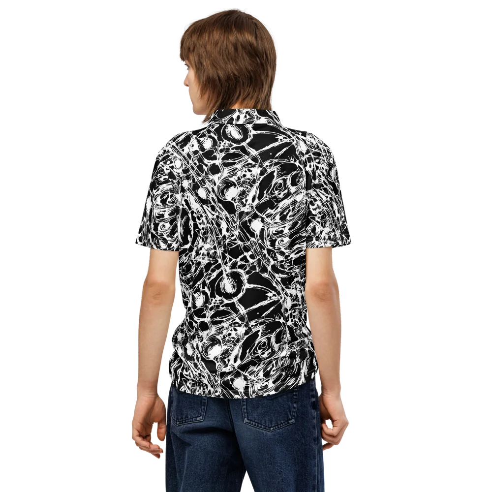 Ravenous Lines on Men's Slim Fit Polo Shirt — Back