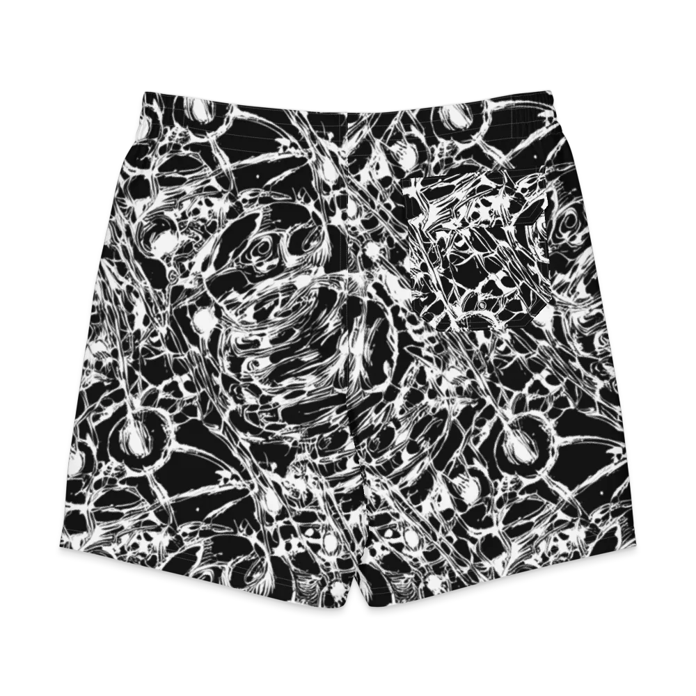 Ravenous Lines on Men's Board Shorts — Back
