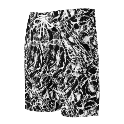 Ravenous Lines on a Men's Board Shorts