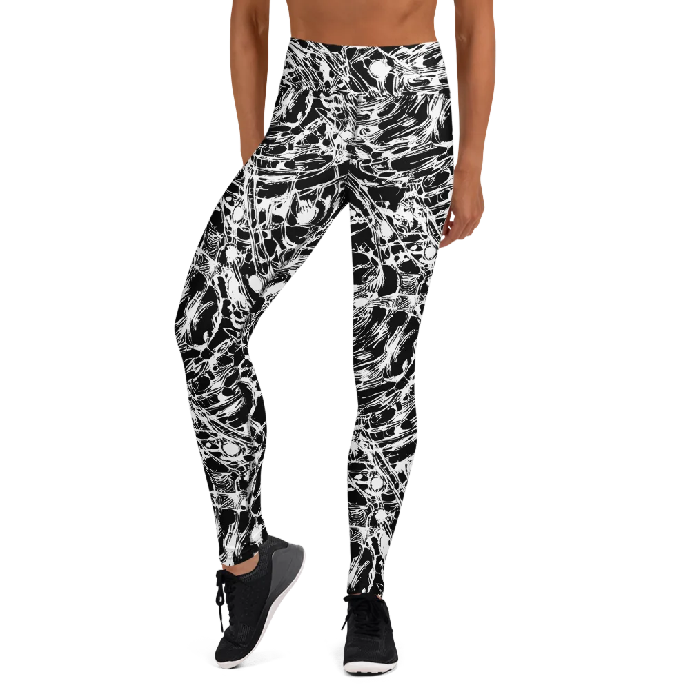 Ravenous Lines on Yoga Leggings — Front