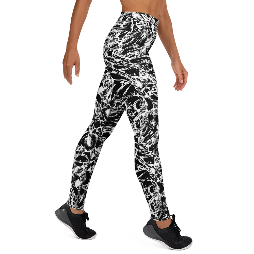 Ravenous Lines on Yoga Leggings — Right