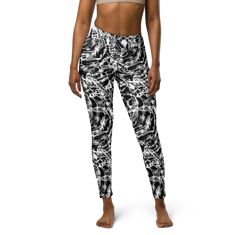 Ravenous Lines on Yoga Leggings — Front