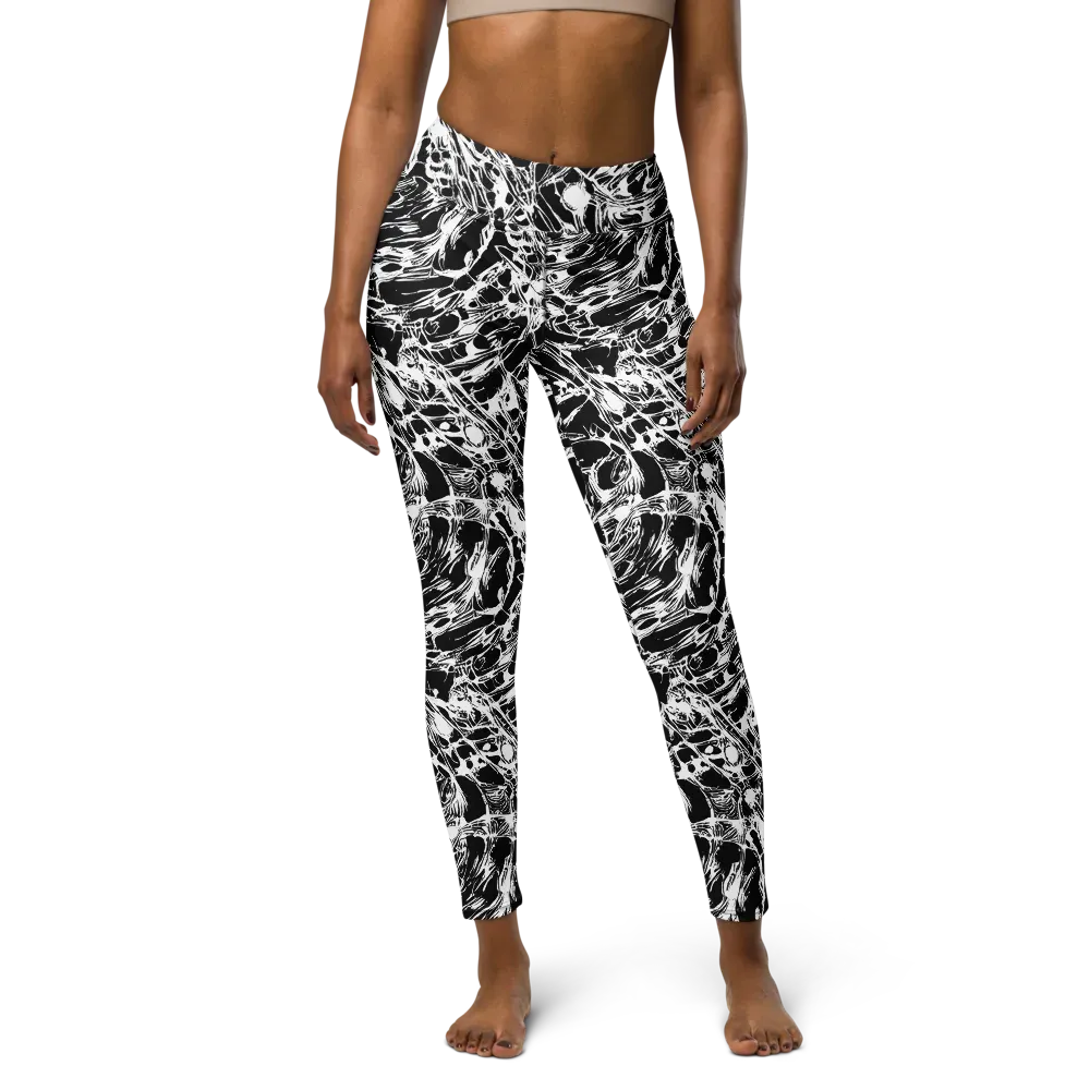 Ravenous Lines on Yoga Leggings — Front