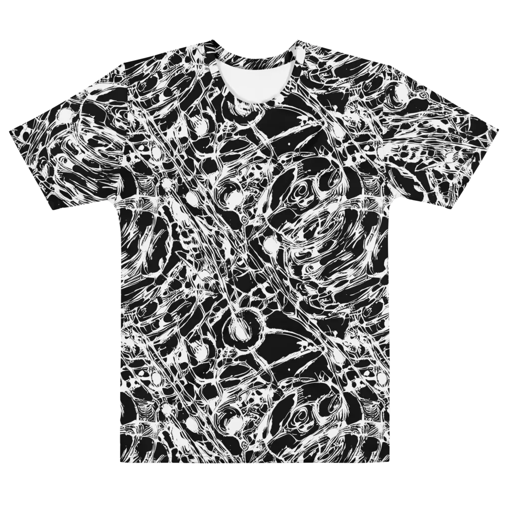 Ravenous Lines on Men's Cotton Crew Neck T-Shirt — Front
