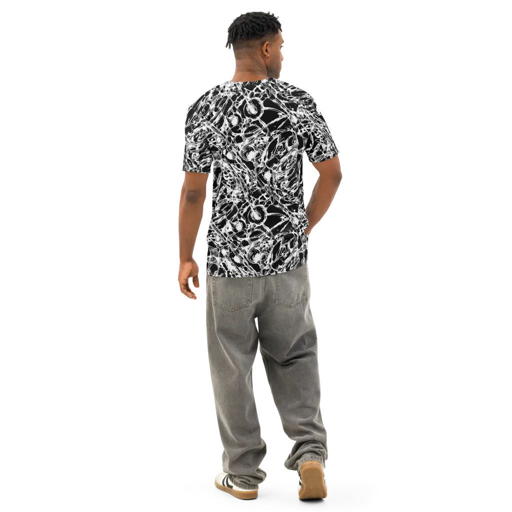 Ravenous Lines on Men's Cotton Crew Neck T-Shirt — Back