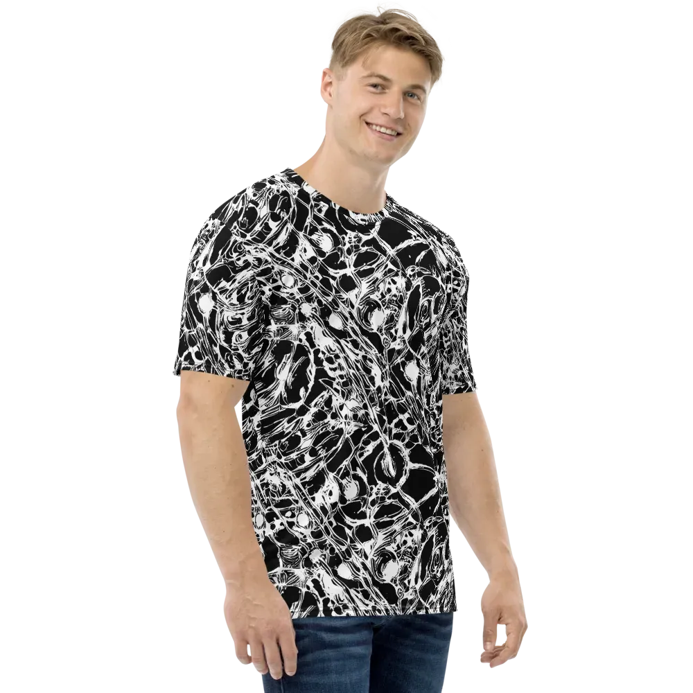 Ravenous Lines on Men's Crew Neck T-Shirt — Right