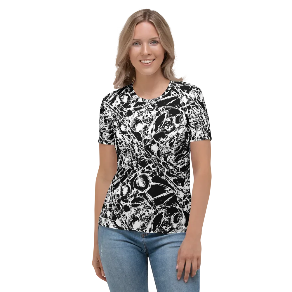 Ravenous Lines on Women's Crew Neck T-Shirt — Front