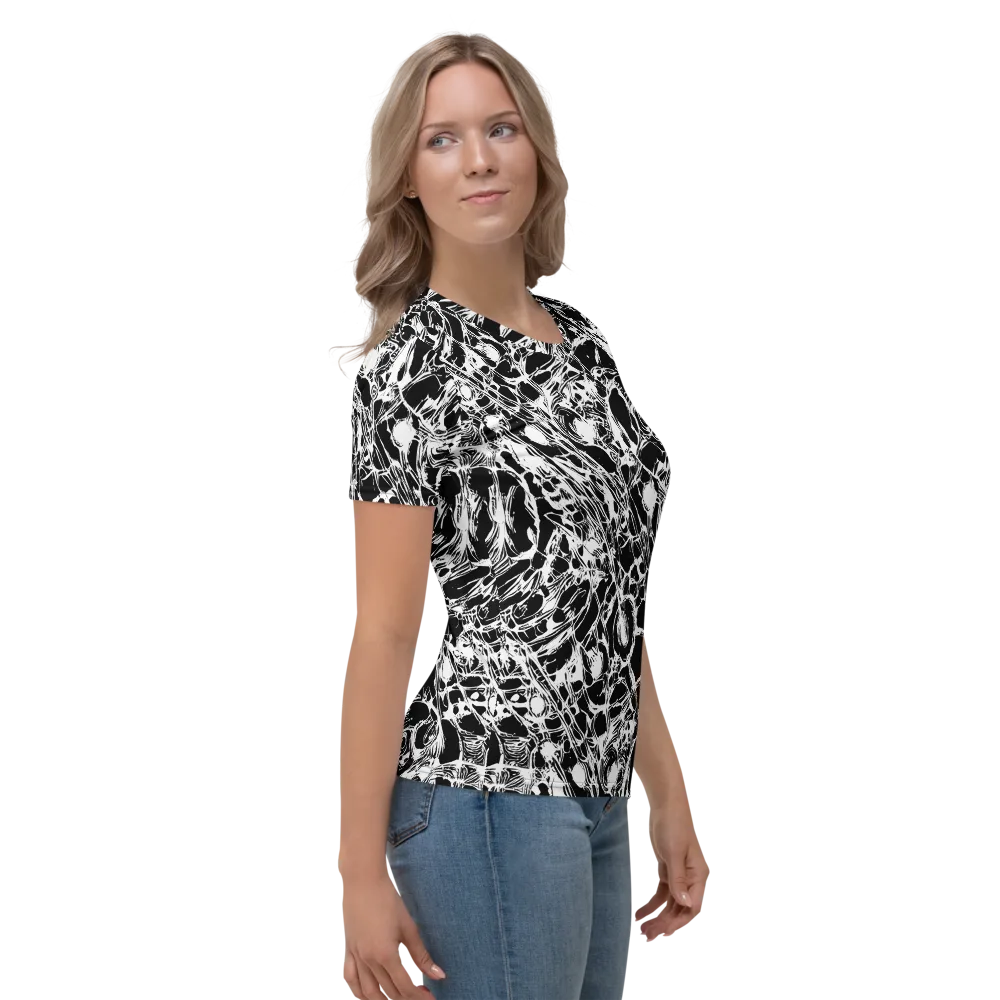 Ravenous Lines on Women's Crew Neck T-Shirt — Right