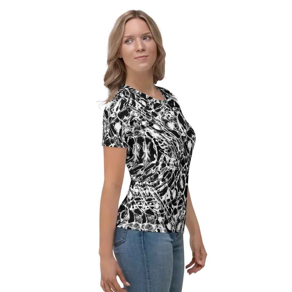 Ravenous Lines on Women's Crew Neck T-Shirt — Right