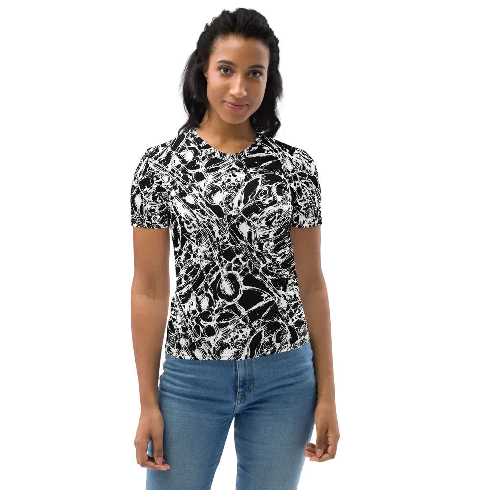 Ravenous Lines on Women's Crew Neck T-Shirt — Front