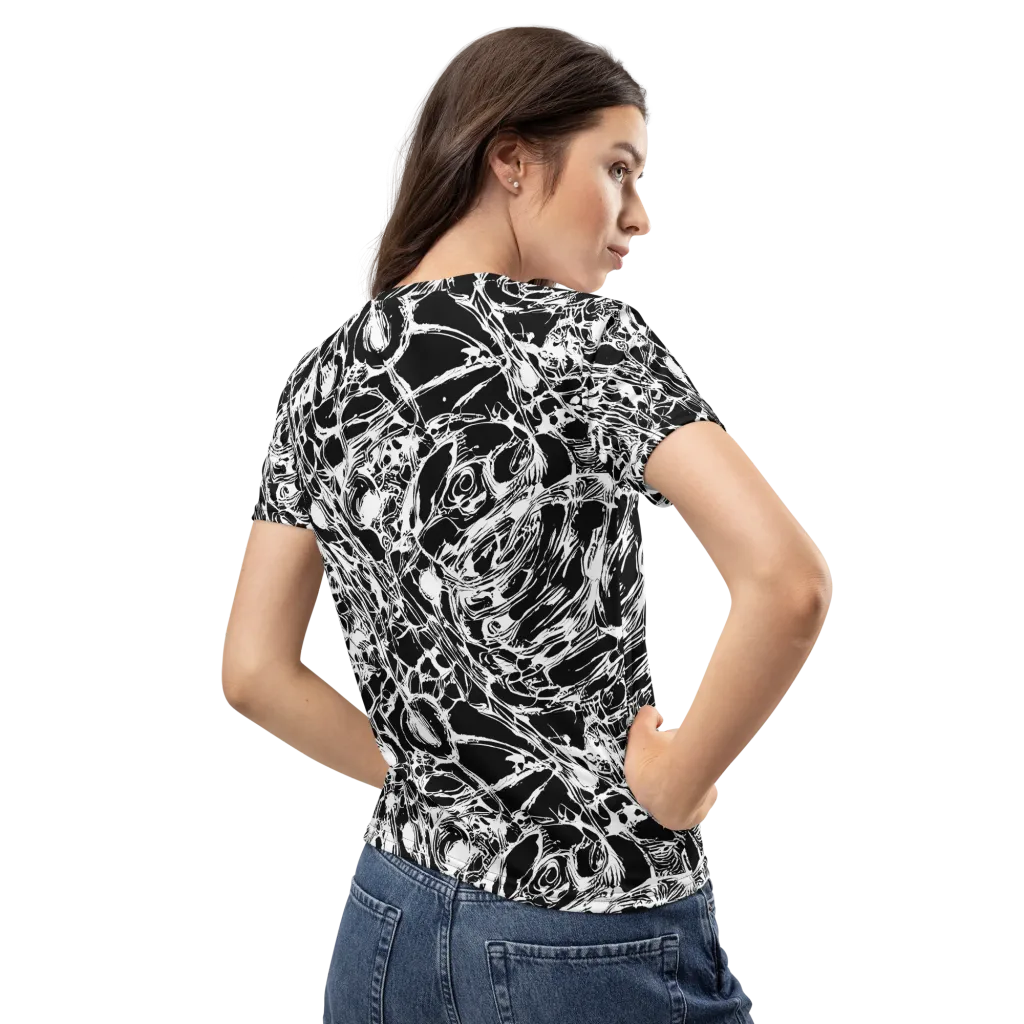 Ravenous Lines on Women's Crew Neck T-Shirt — Back