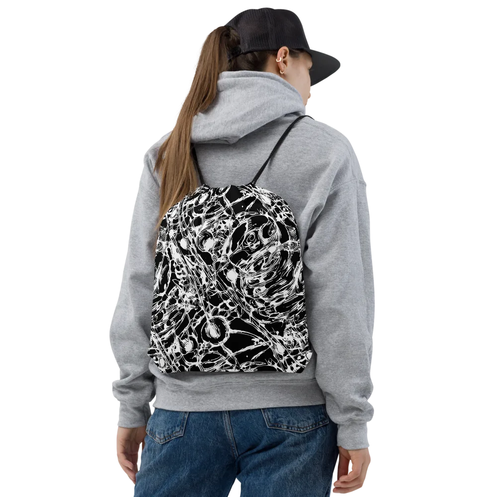 Ravenous Lines on Drawstring Bag — Front