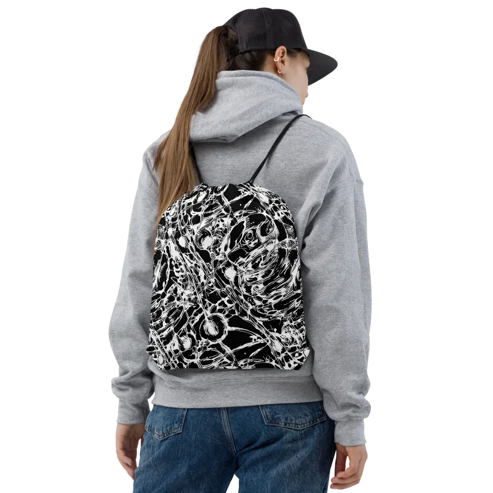 Ravenous Lines on Drawstring Bag — Front