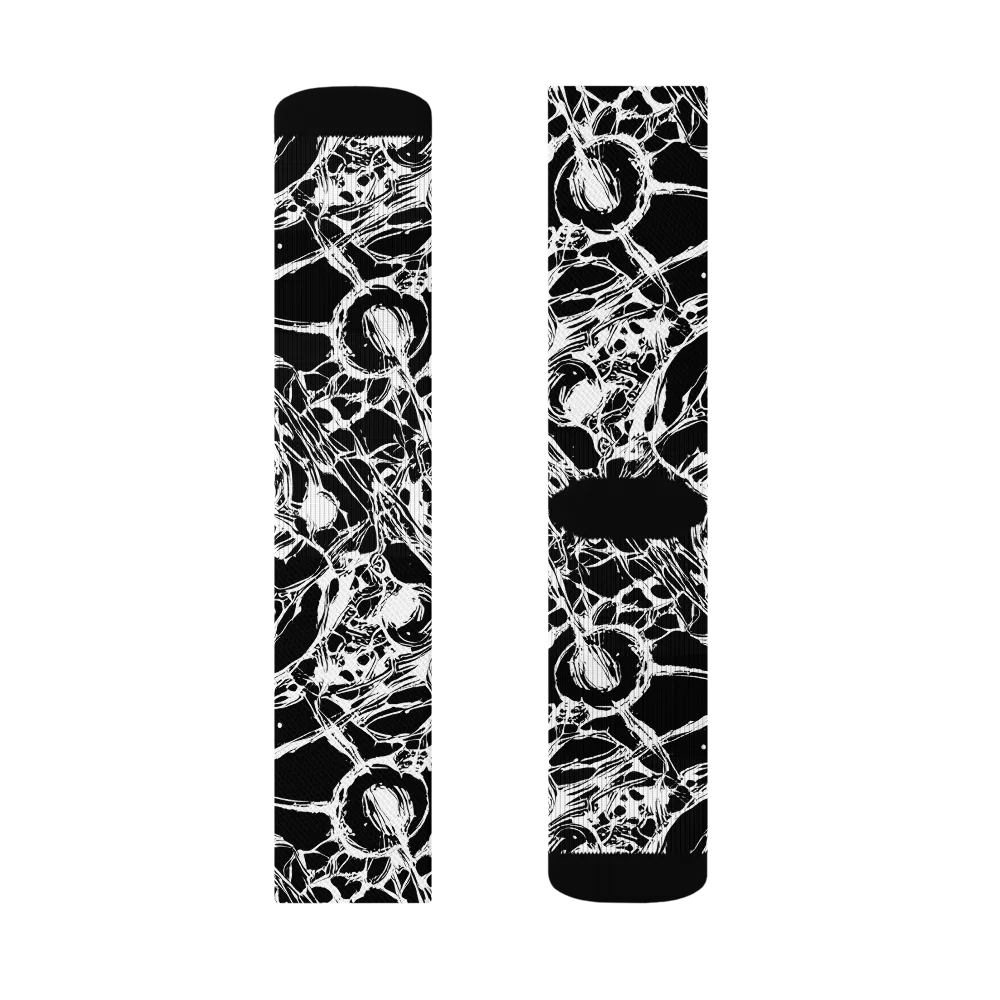 Ravenous Lines on Socks — Left Sock