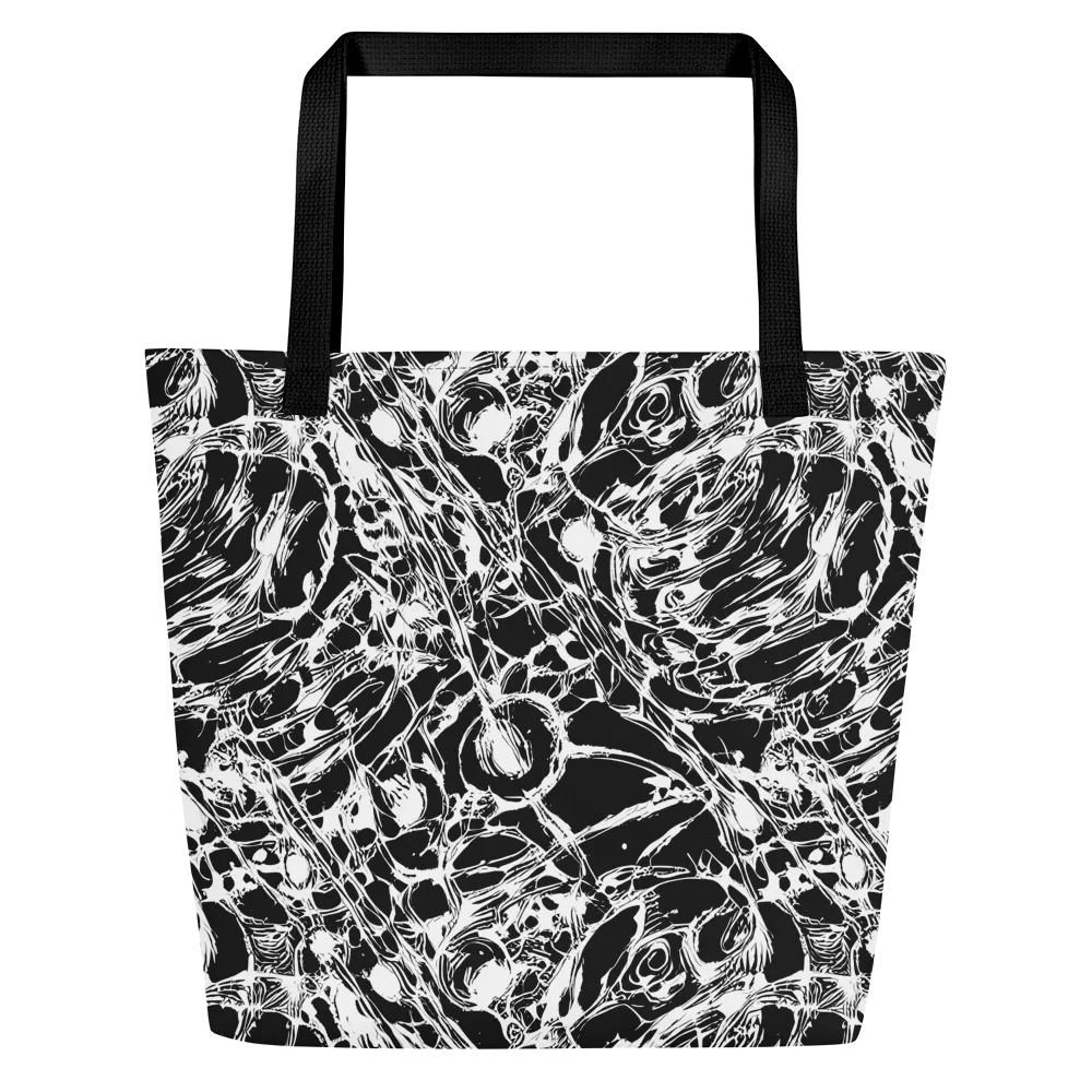 Ravenous Lines on Large Tote Bag W/ Pocket — Front