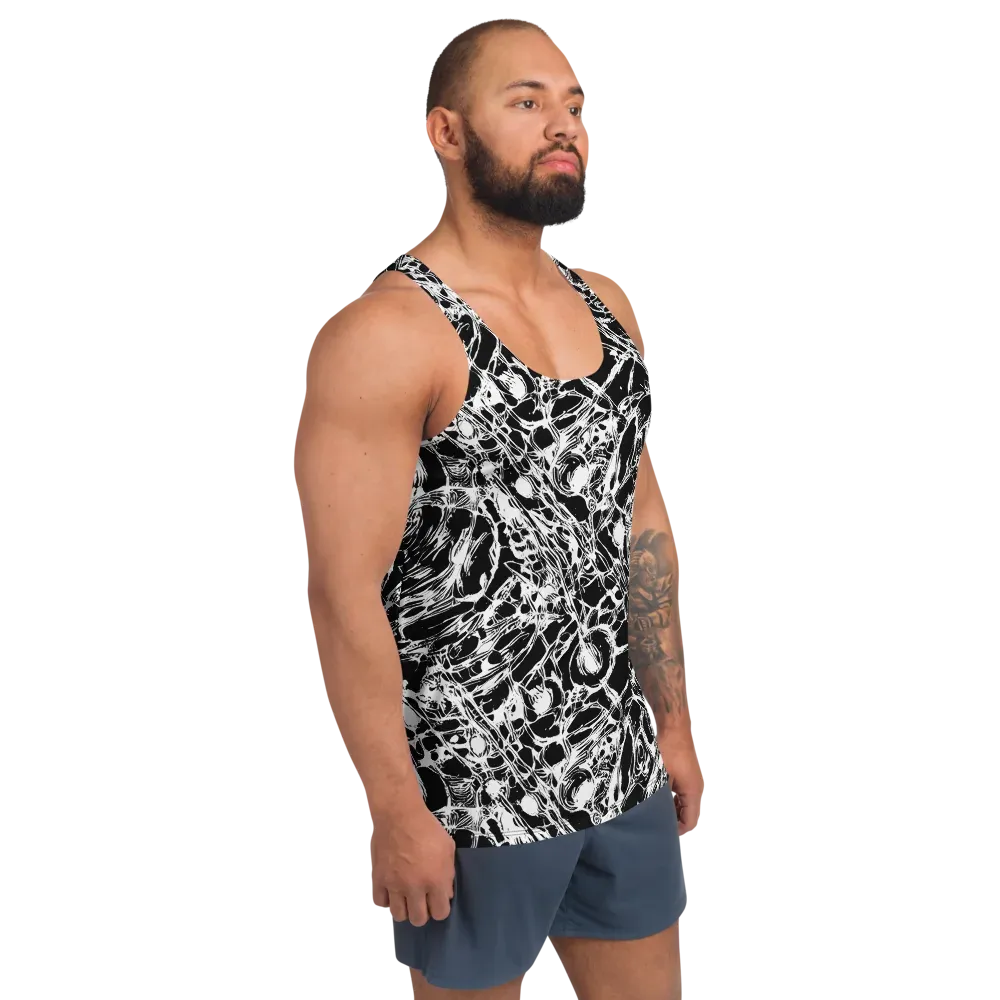Ravenous Lines on Men's Tank Top — Right Front