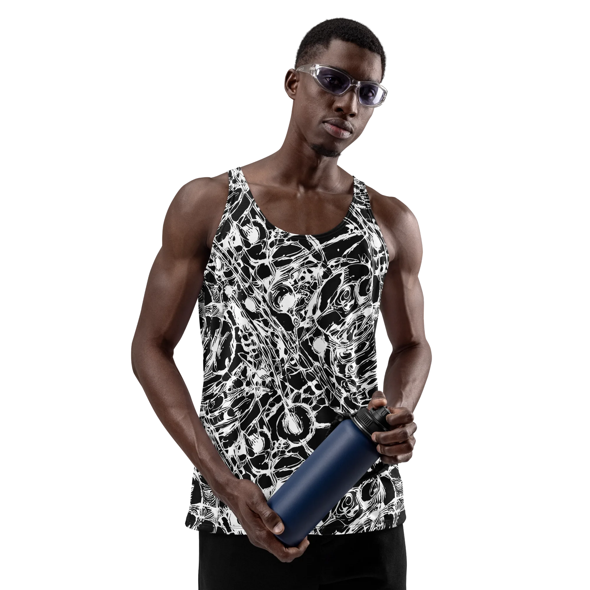Ravenous Lines on Men's Tank Top — Front