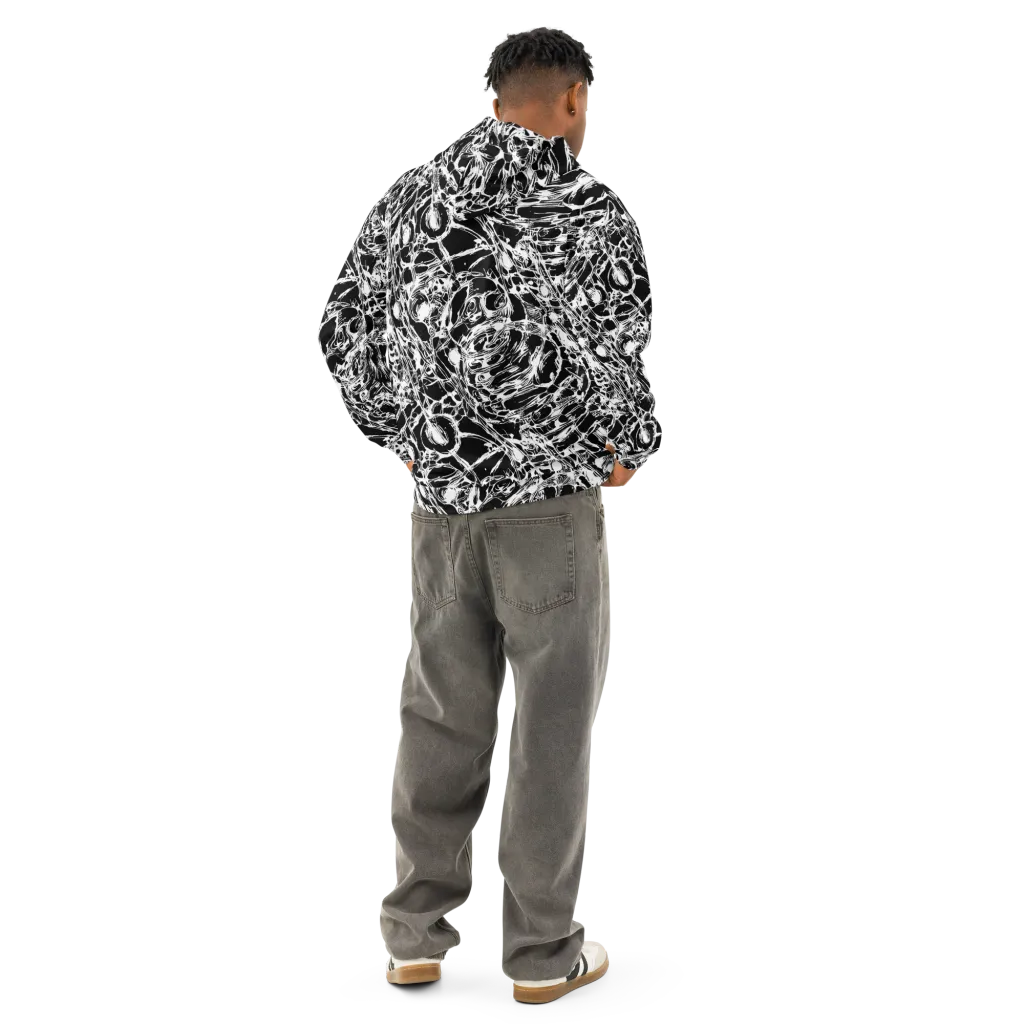 Ravenous Lines on Cotton Hoodie — Back