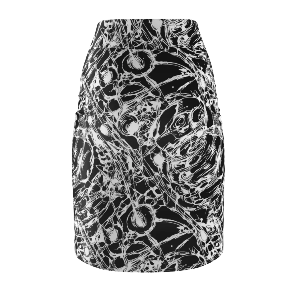 Ravenous Lines on Pencil Skirt — Back