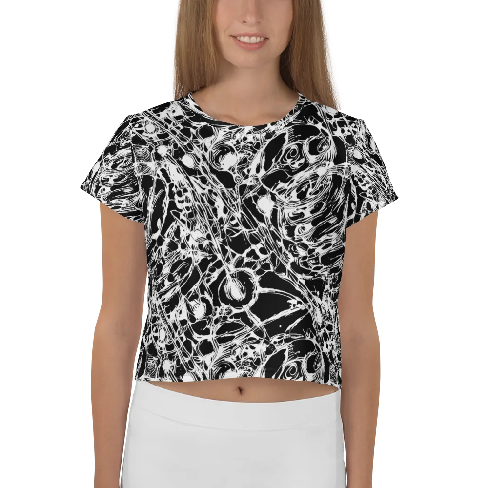 Ravenous Lines on Crop Tee — Front