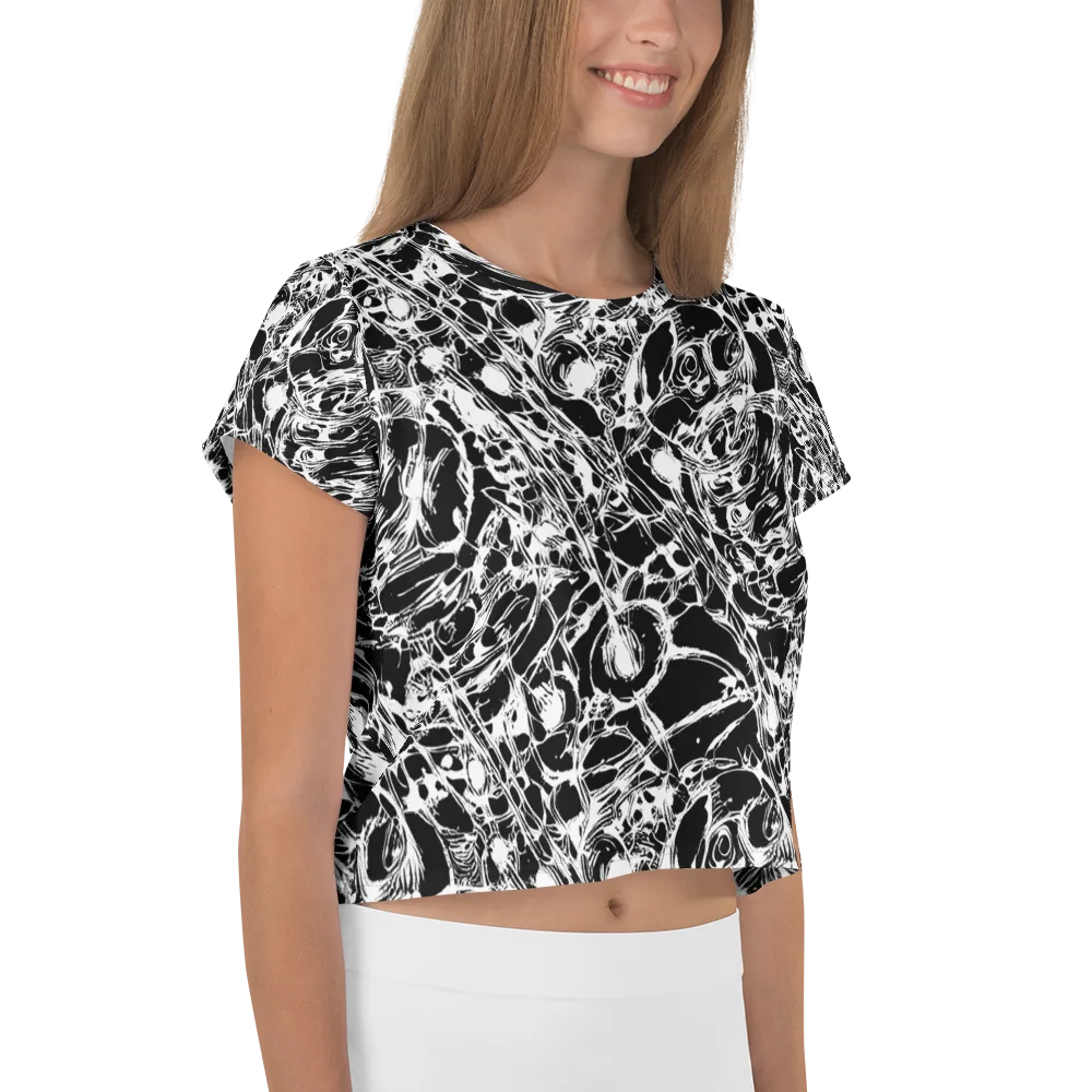 Ravenous Lines on Crop Tee — Right