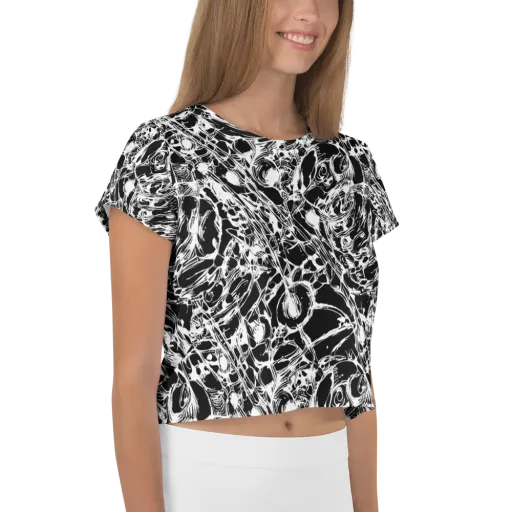 Ravenous Lines on a Crop Tee
