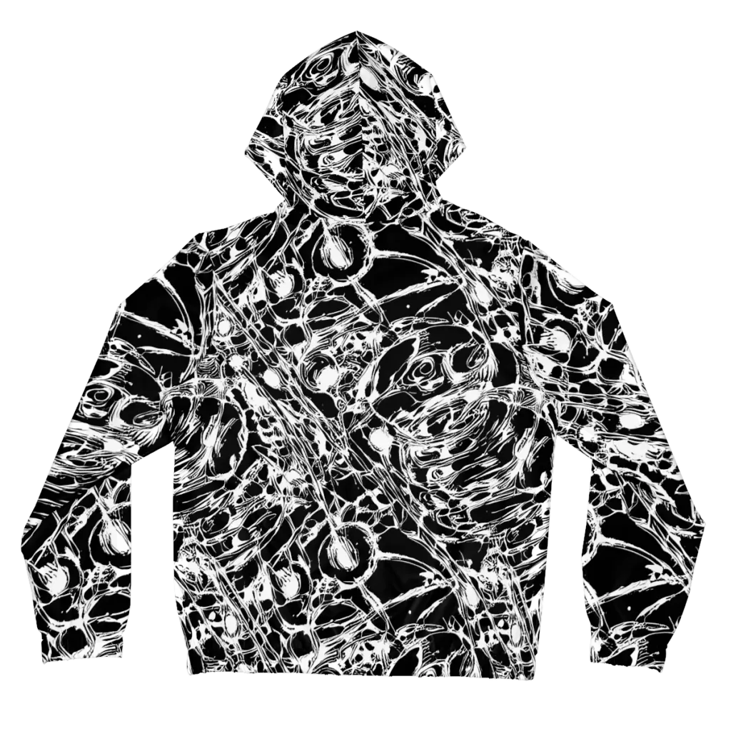 Ravenous Lines on Women's Full-Zip Hoodie — Back