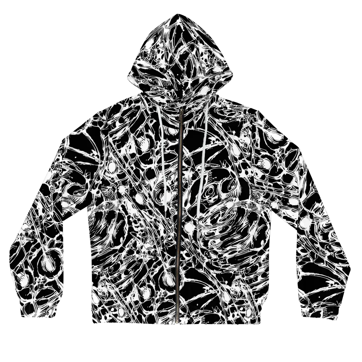 Ravenous Lines on Women's Full-Zip Hoodie — Front