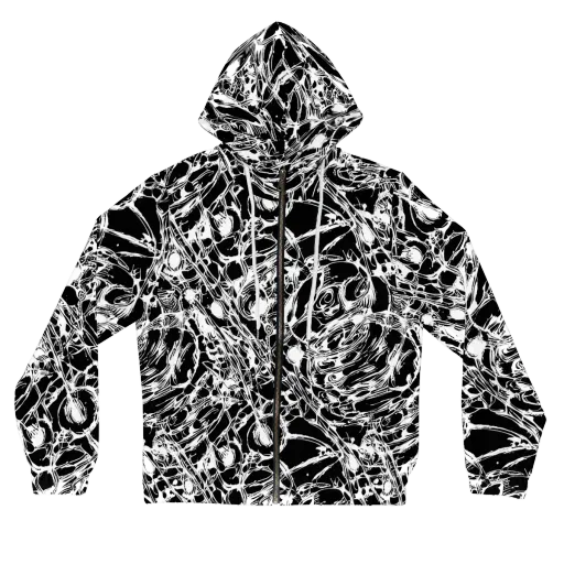 Ravenous Lines on a Women's Full-Zip Hoodie