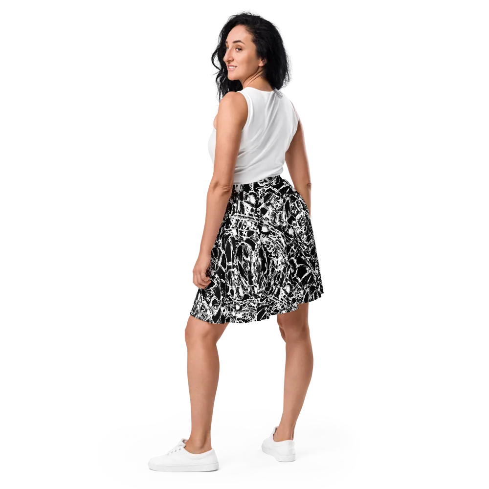 Ravenous Lines on Skater Skirt — Back