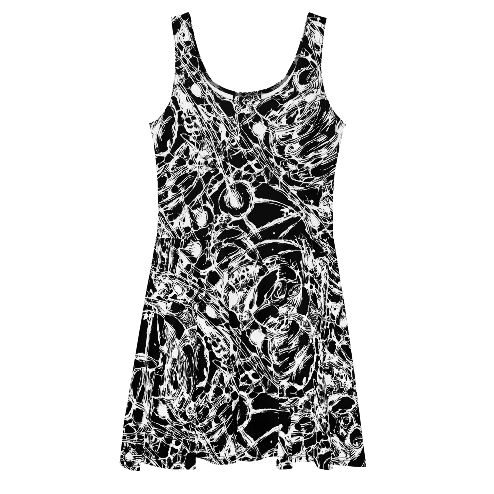 Ravenous Lines on Skater Dress — Front