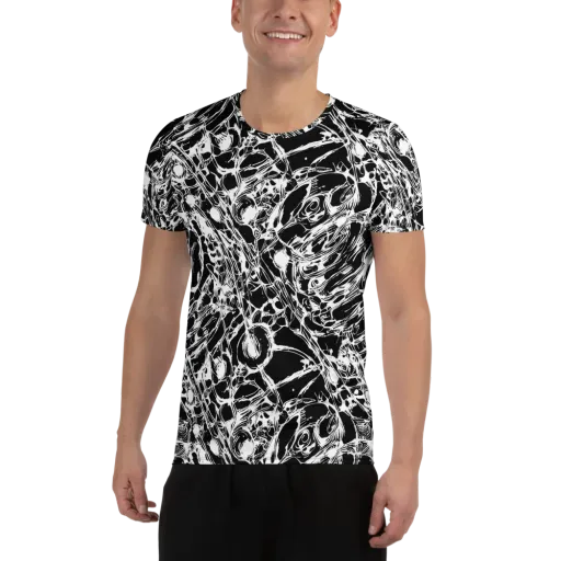 Ravenous Lines on a Men's Athletic T-Shirt
