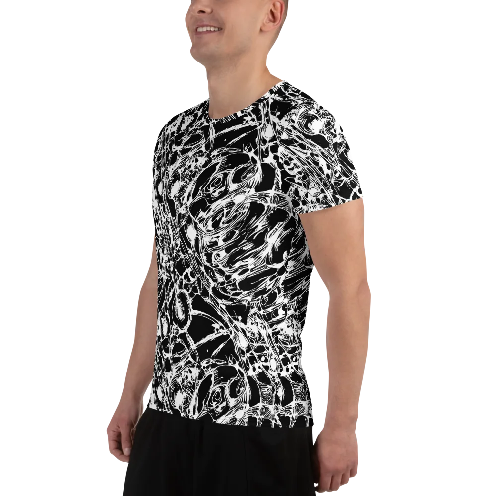 Ravenous Lines on Men's Athletic T-Shirt — Left