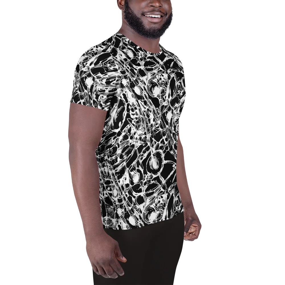Ravenous Lines on Men's Athletic T-Shirt — Right