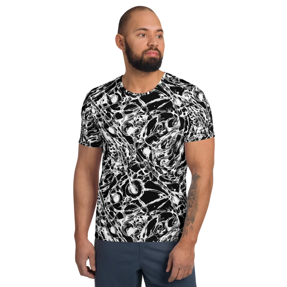 Ravenous Lines on Men's Athletic T-Shirt — Front